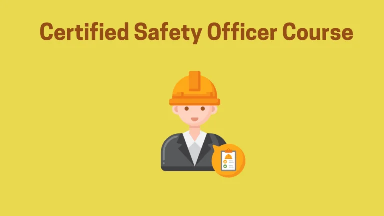 Certified Safety Officer Course 4 Certified Safety Officer Course