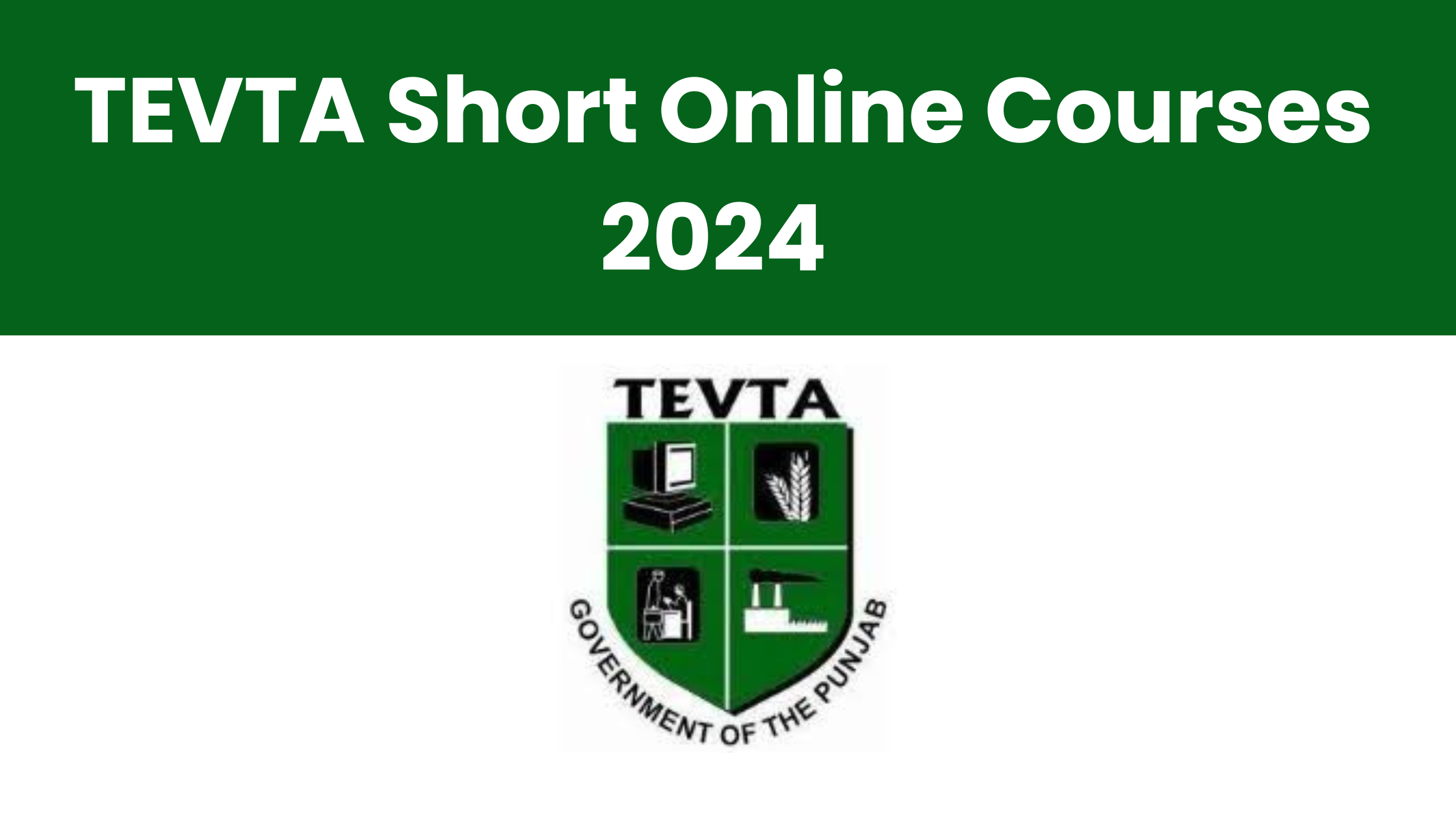 TEVTA Short Online Courses 2024