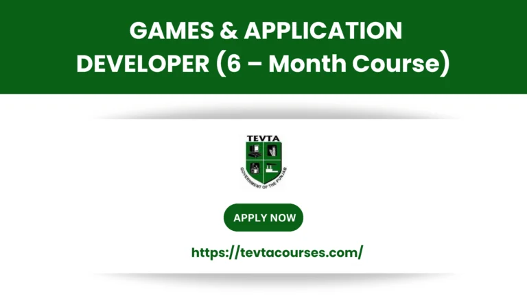 GAMES & APPLICATION DEVELOPER (6 – Month Course) 1 GAMES & APPLICATION DEVELOPER (6 – Month Course)