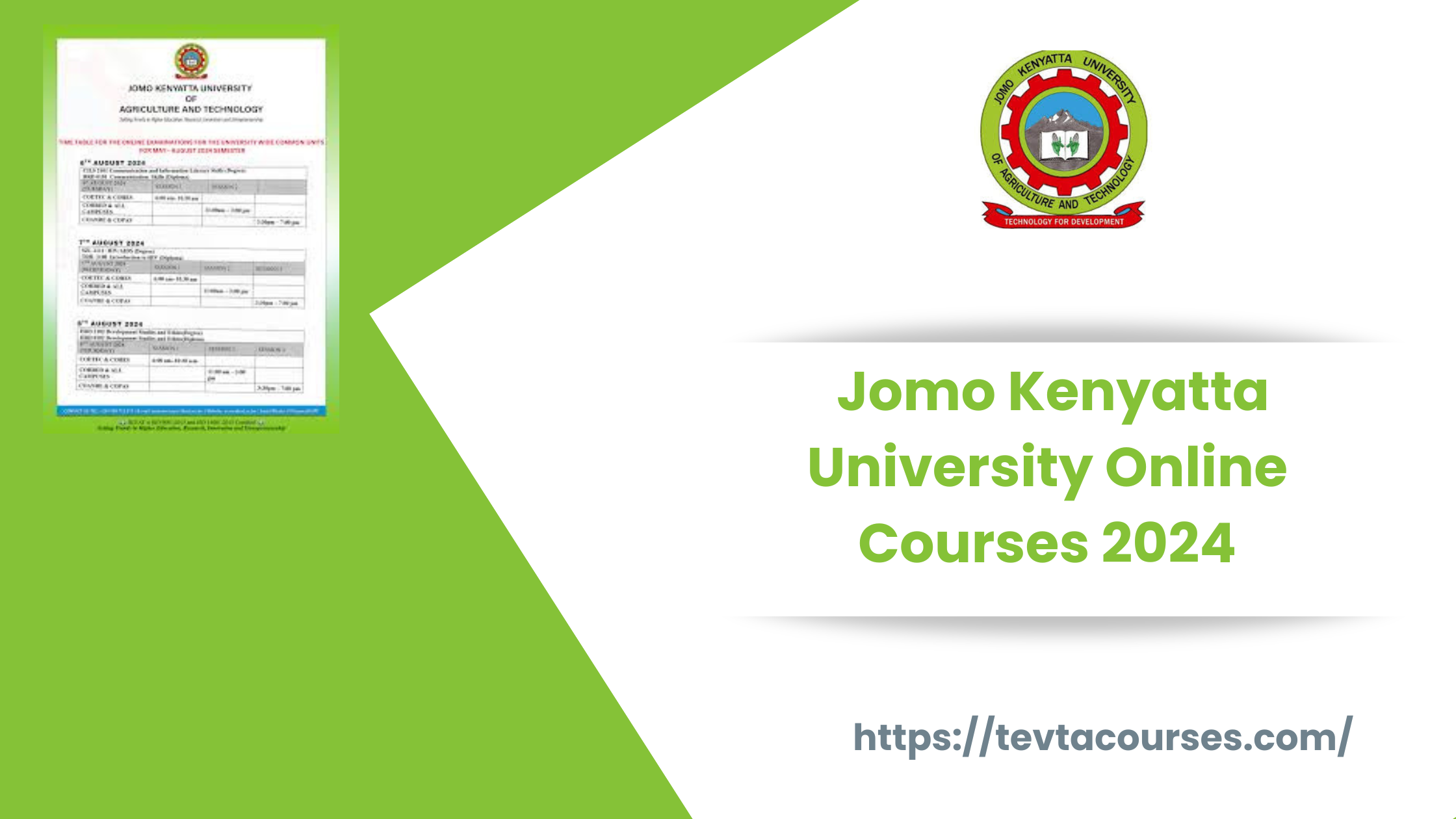 Jomo Kenyatta University Online Courses 2024