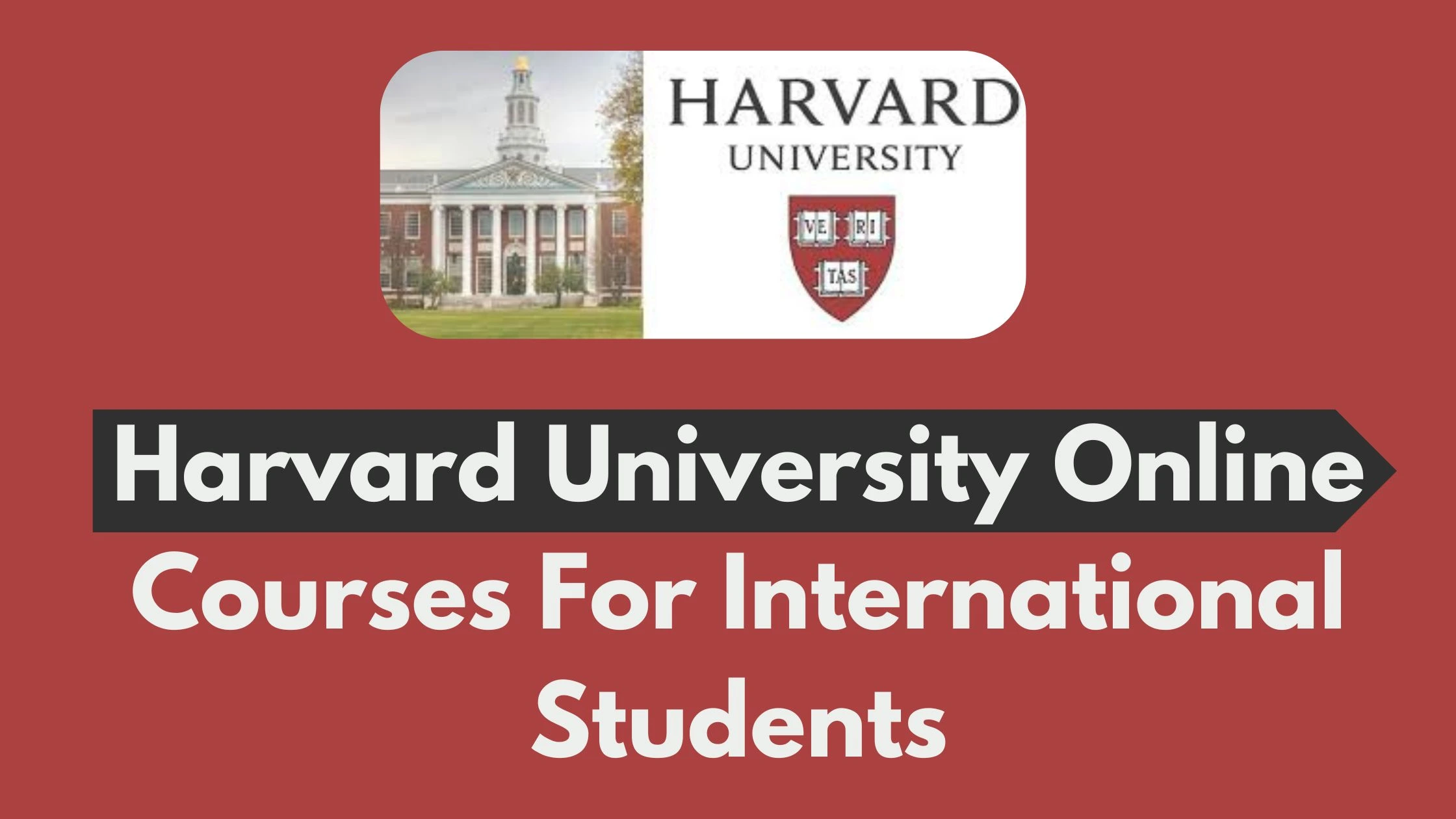 Harvard University Online Courses For International Students