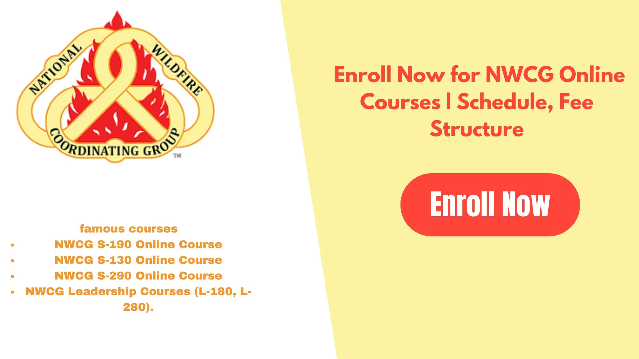 Enroll Now for NWCG Online Courses | Schedule, Fee Structure 1 Enroll Now for NWCG Online Courses | Schedule, Fee Structure