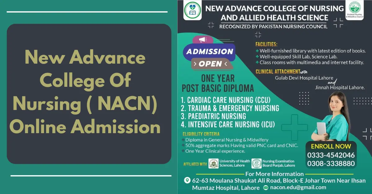 New Advance College Of Nursing ( NACN) Online Admission