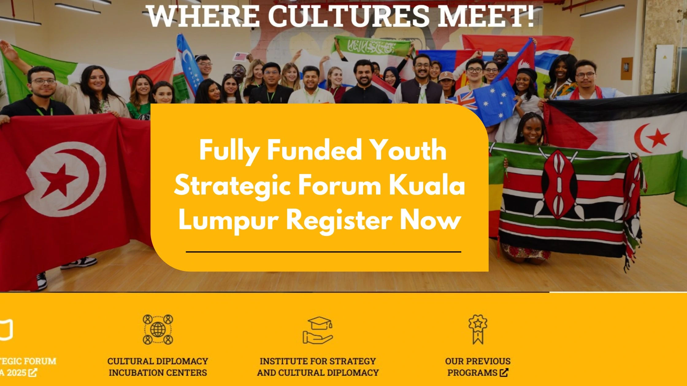 Fully Funded Youth Strategic Forum Kuala Lumpur Register Now