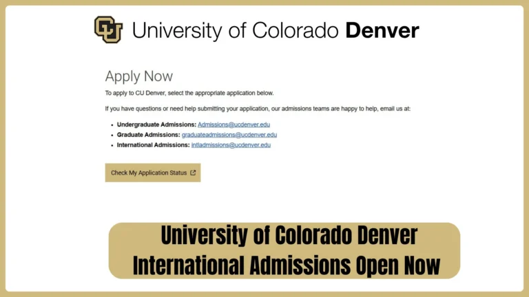 University of Colorado Denver International Admissions Open Now